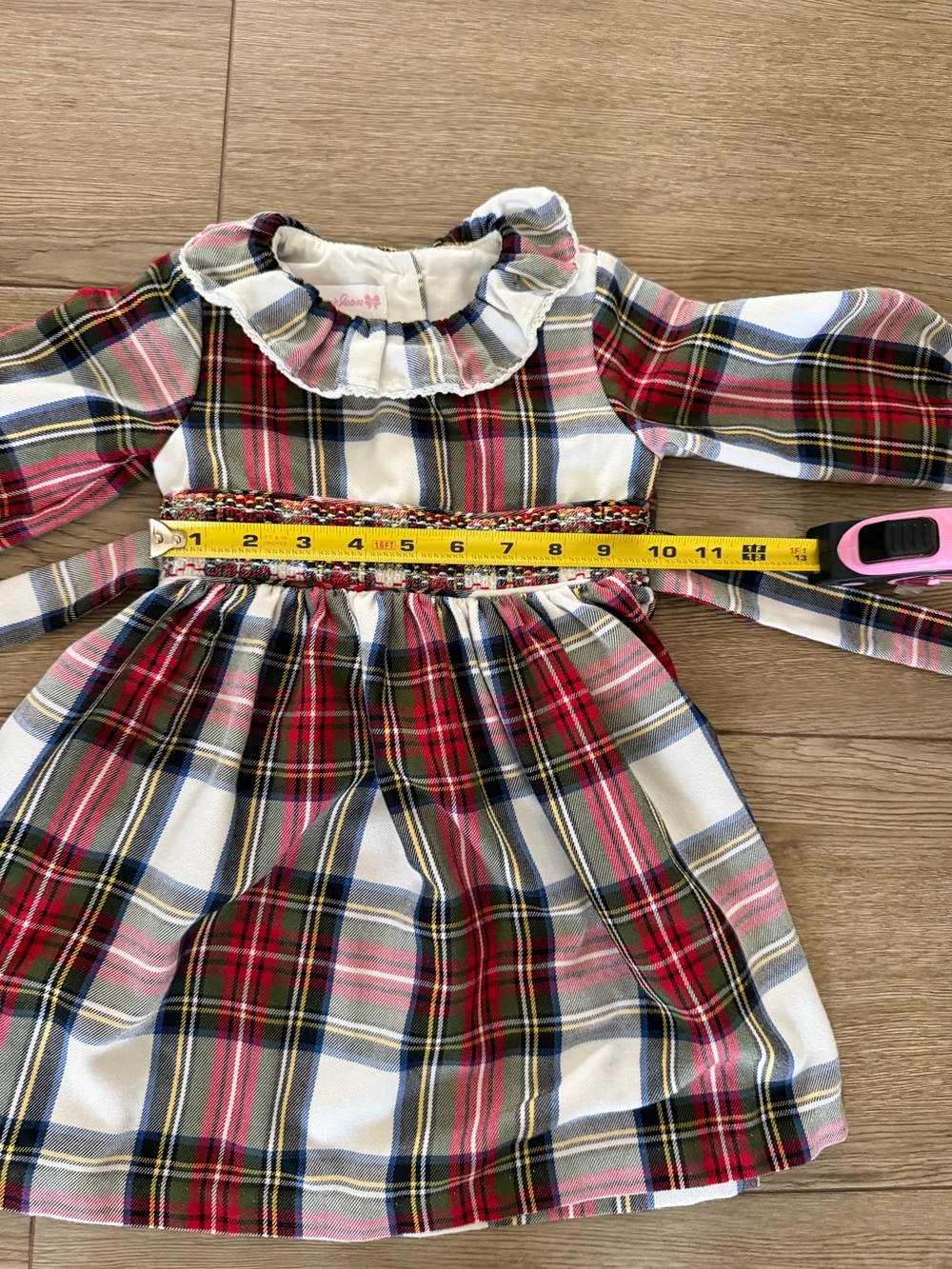 Vintage Bonnie Jean Red, Blue, White Plaid Dress 3t - Picture 4 of 6